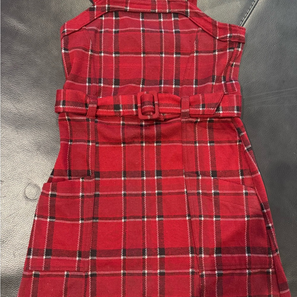 Abercrombie Kids Red Plaid Dress with Belt